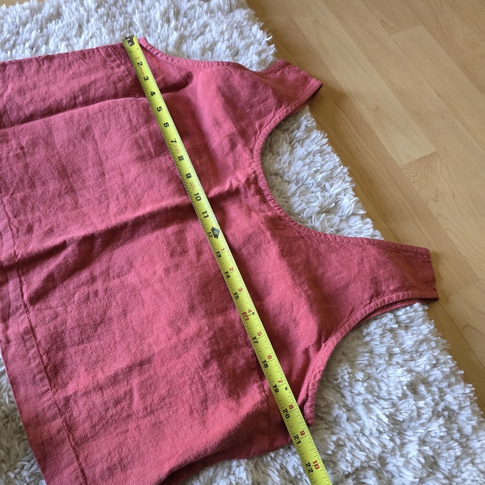 MENIQUE Pink Sleeveless Top‎ and Skirt Set 100% Linen Size XL - Picture 8 of 13